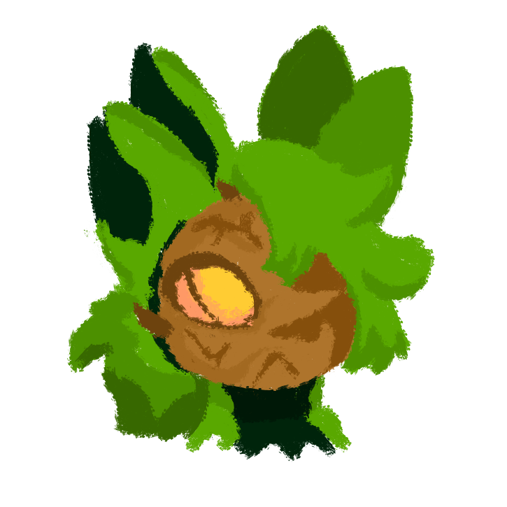 A drawing of a masked Leafeon.